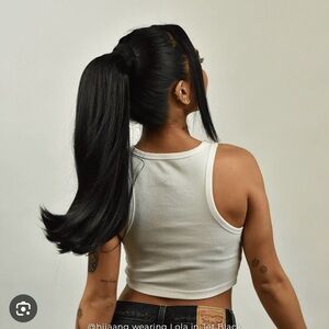 Insert Name Here Lola ponytail extension in jet black color